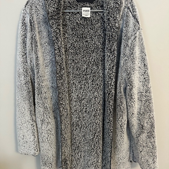 PINK Victoria's Secret Gray Sherpa Cardigan - Picture 1 of 4